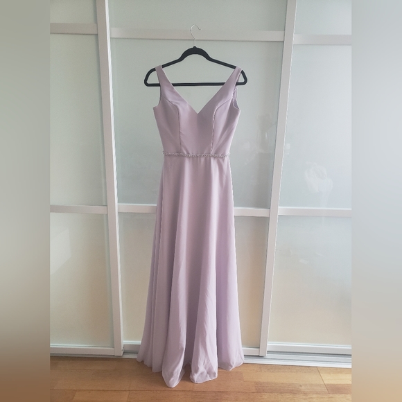 Light Purple Bridesmaid Dress Size 4 - Picture 4 of 5